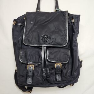 Tory Burch Black Backpack Green Lining